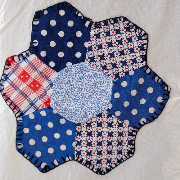 Handmade Quilt Top Vintage Made by Grandma Quilt Top Only Vintage Material - Picture 4 of 15